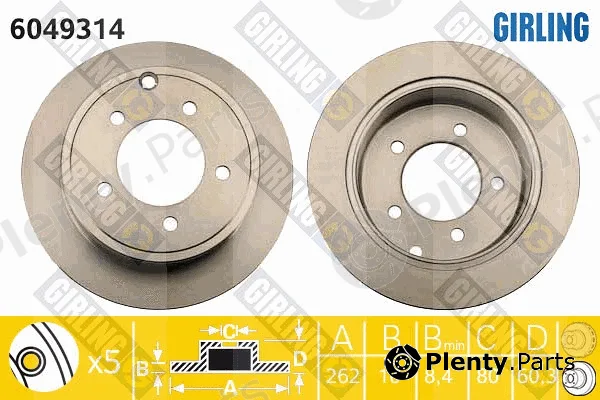 Girling 6049314 — Brake Disc