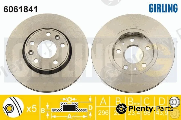 Girling 6061841 — Brake Disc