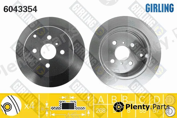Girling 6043354 — Brake Disc