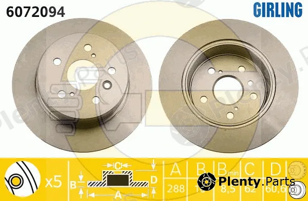 Girling 6072094 — Brake Disc