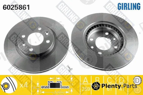 Girling 6025861 — Brake Disc