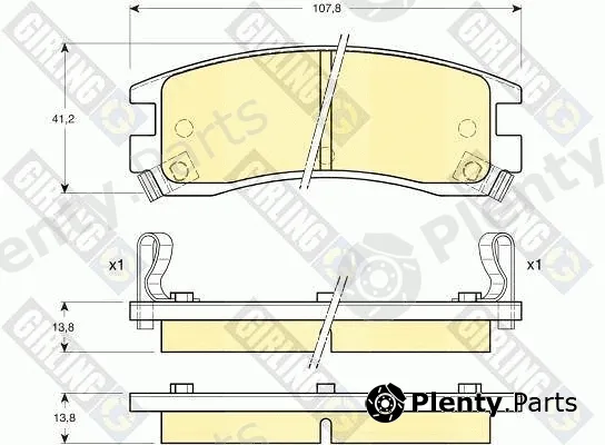 Girling 6140429 — Brake Pad Set, disc brake