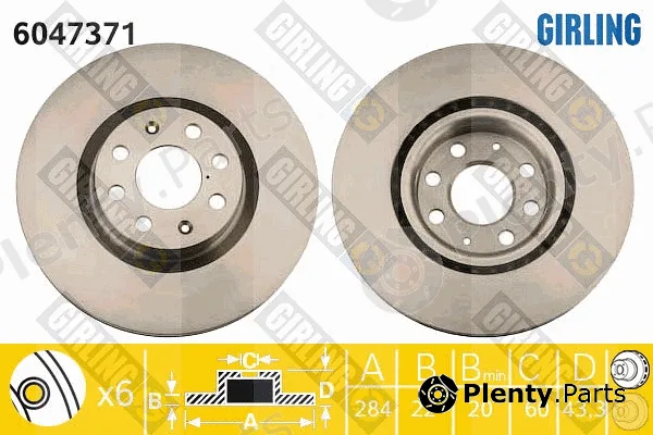 Girling 6047371 — Brake Disc