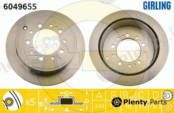 Girling 6049655 — Brake Disc