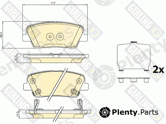 Girling 6136247 — Brake Pad Set, disc brake