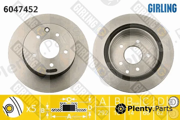 Girling 6047452 — Brake Disc