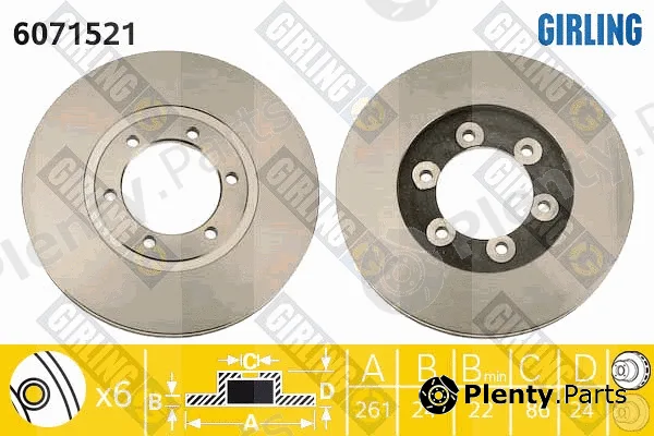 Girling 6071521 — Brake Disc