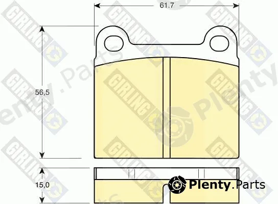 Girling 6101012 — Brake Pad Set, disc brake