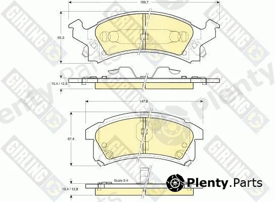 Girling 6140025 — Brake Pad Set, disc brake