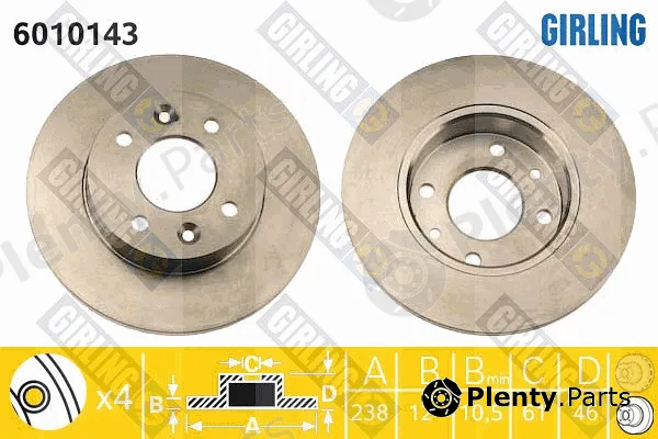 Girling 6010143 — Brake Disc