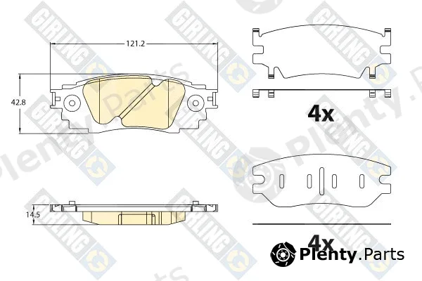 Girling 6121836 — Brake Pad Set, disc brake