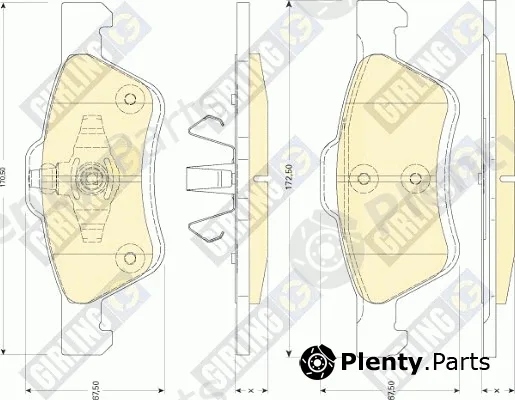 Girling 6117522 — Brake Pad Set, disc brake