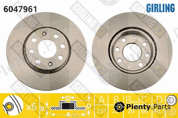 Girling 6047961 — Brake Disc