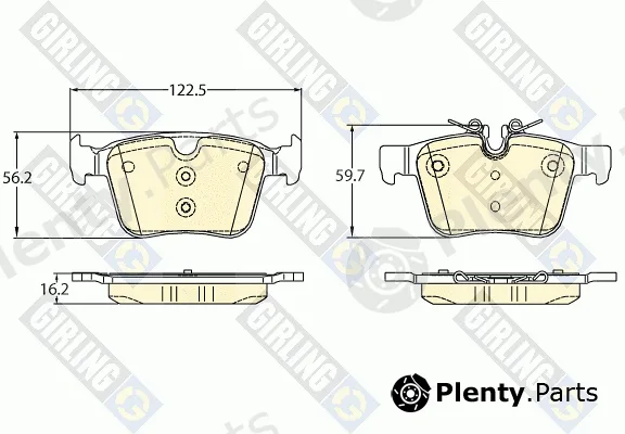 Girling 6121102 — Brake Pad Set, disc brake
