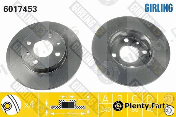 Girling 6017453 — Brake Disc