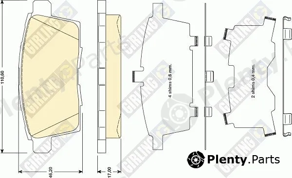 Girling 6134729 — Brake Pad Set, disc brake