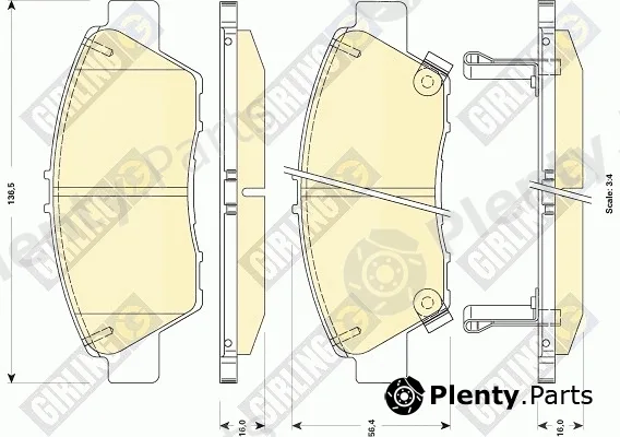 Girling 6134939 — Brake Pad Set, disc brake