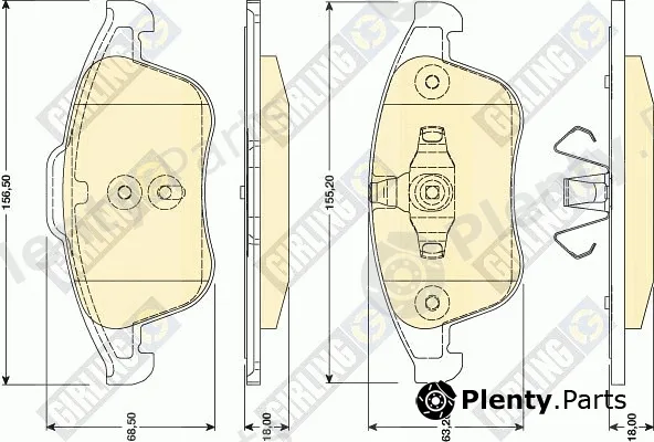 Girling 6118082 — Brake Pad Set, disc brake
