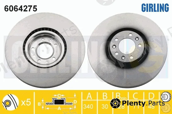Girling 6064275 — Brake Disc