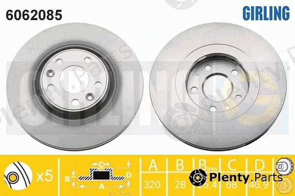 Girling 6062085 — Brake Disc