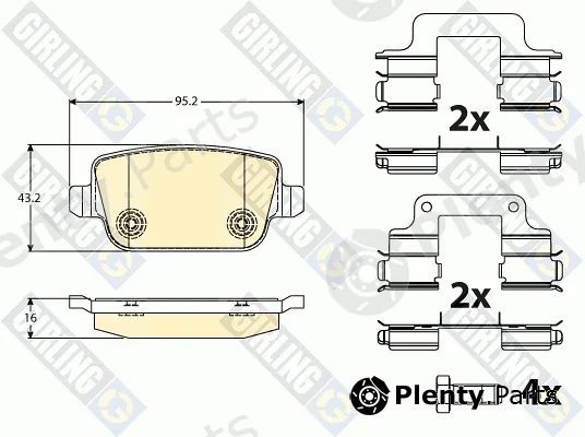 Girling 6117081 — Brake Pad Set, disc brake