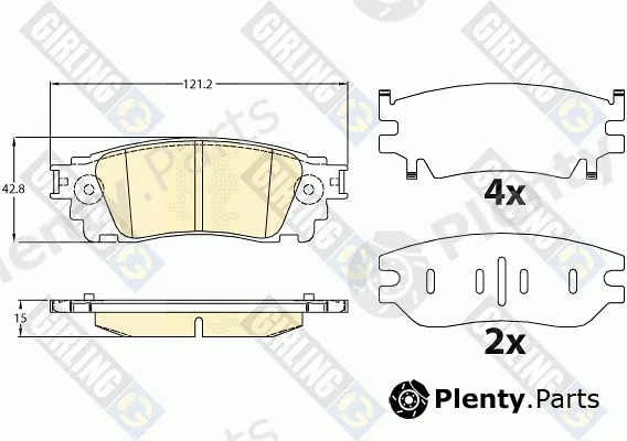 Girling 6144597 — Brake Pad Set, disc brake
