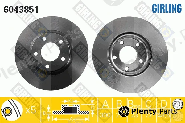 Girling 6043851 — Brake Disc