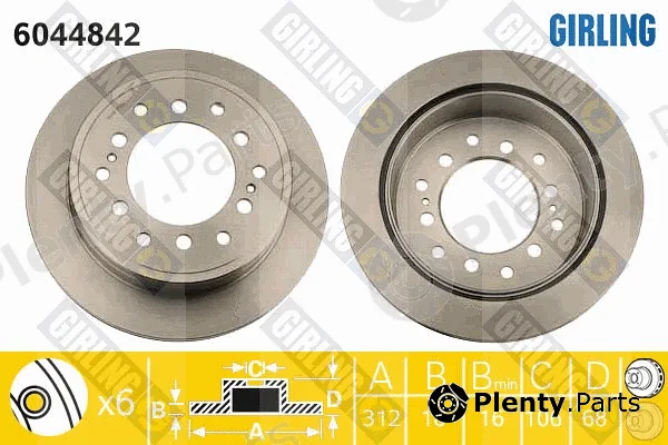 Girling 6044842 — Brake Disc