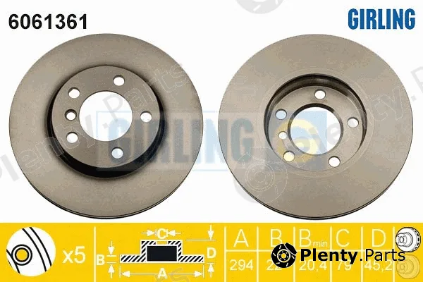 Girling 6061361 — Brake Disc
