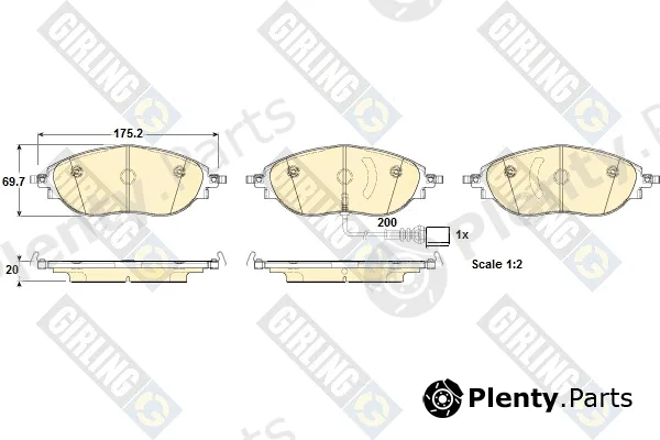 Girling 6119184 — Brake Pad Set, disc brake