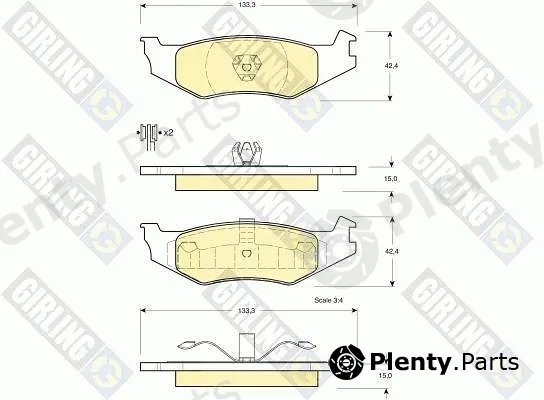 Girling 6140125 — Brake Pad Set, disc brake