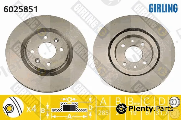 Girling 6025851 — Brake Disc