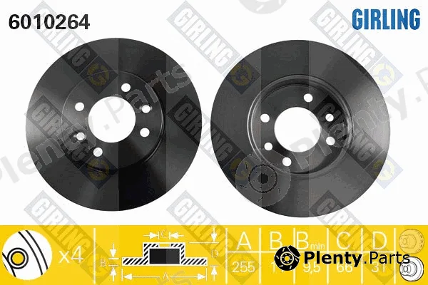 Girling 6010264 — Brake Disc