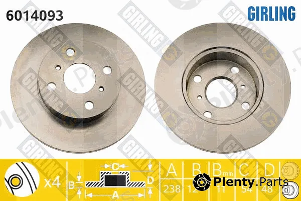 Girling 6014093 — Brake Disc