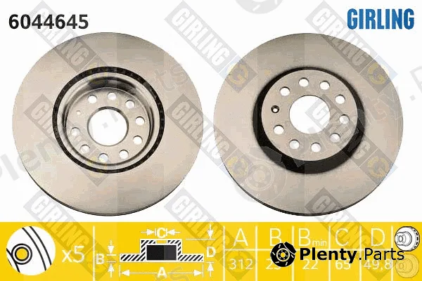 Girling 6044645 — Brake Disc