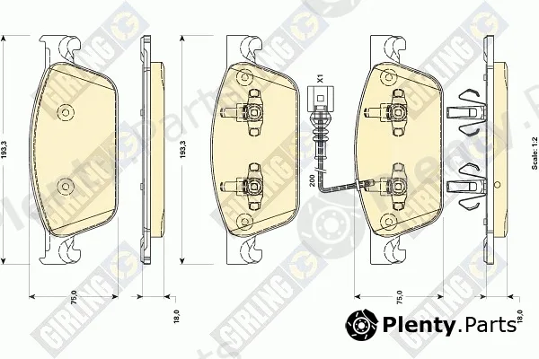 Girling 6118872 — Brake Pad Set, disc brake