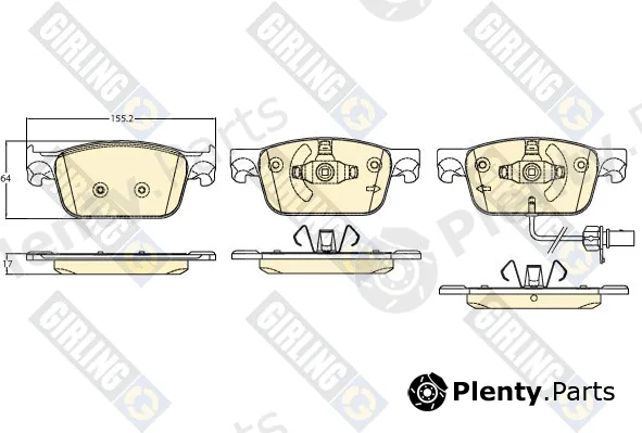Girling 6121272 — Brake Pad Set, disc brake