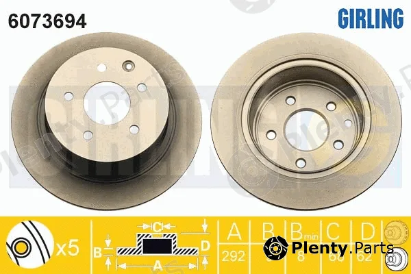 Girling 6073694 — Brake Disc