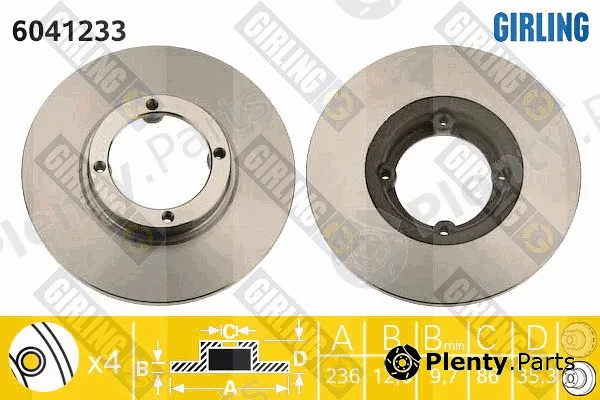 Girling 6041233 — Brake Disc