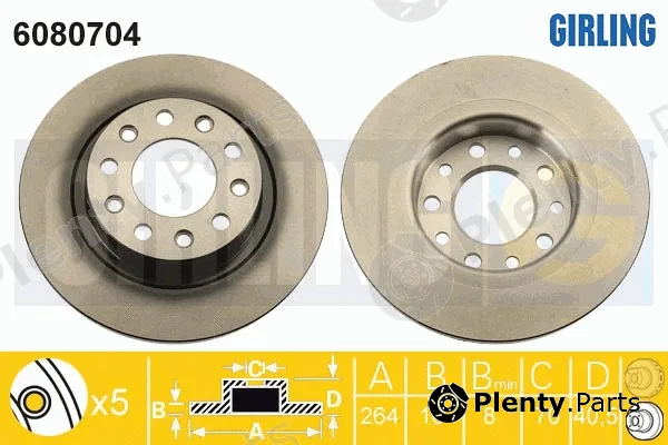 Girling 6080704 — Brake Disc