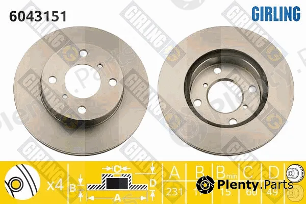 Girling 6043151 — Brake Disc
