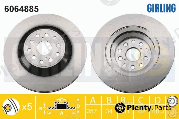 Girling 6064885 — Brake Disc