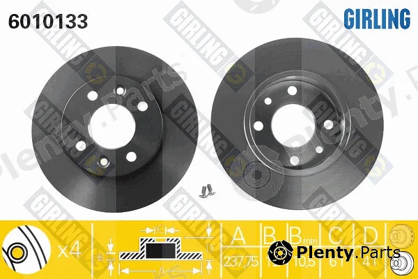 Girling 6010133 — Brake Disc