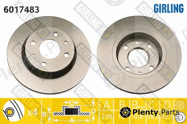 Girling 6017483 — Brake Disc