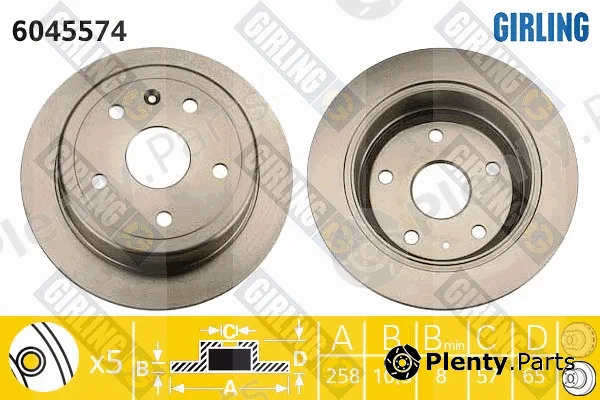 Girling 6045574 — Brake Disc
