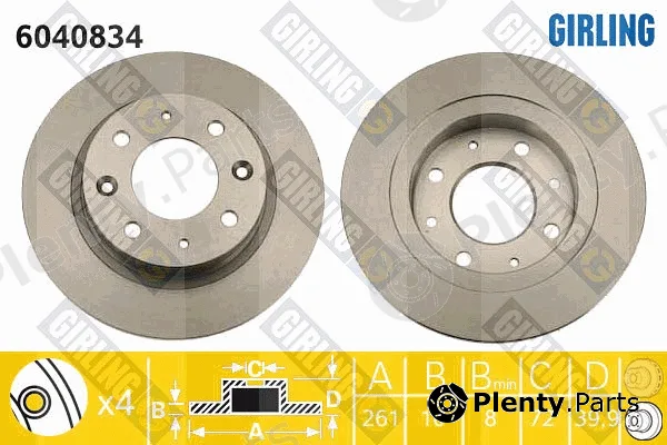 Girling 6040834 — Brake Disc