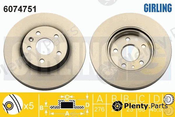 Girling 6074751 — Brake Disc