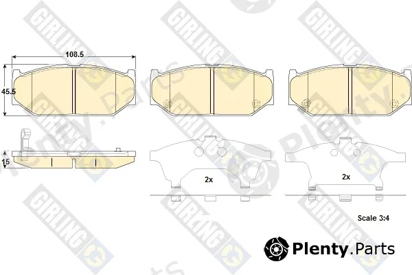 Girling 6135229 — Brake Pad Set, disc brake