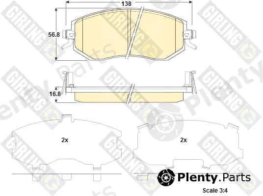 Girling 6135199 — Brake Pad Set, disc brake
