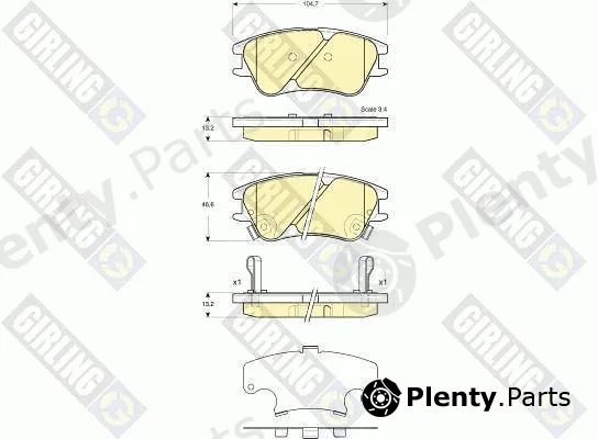 Girling 6133779 — Brake Pad Set, disc brake
